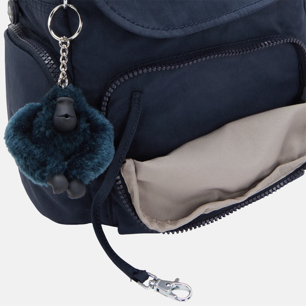 Kipling City Zip rugzak mini blue bleu 2 bij Duifhuizen