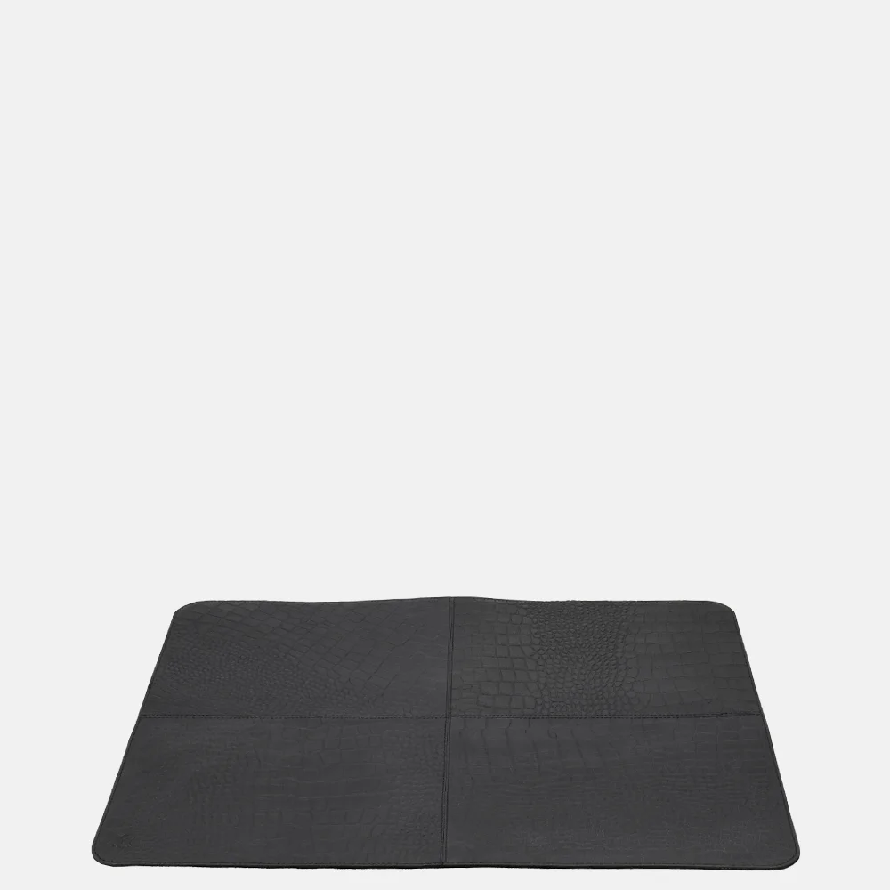 Chamada leren placemats rechthoek croco (2 stuks) black bij Duifhuizen