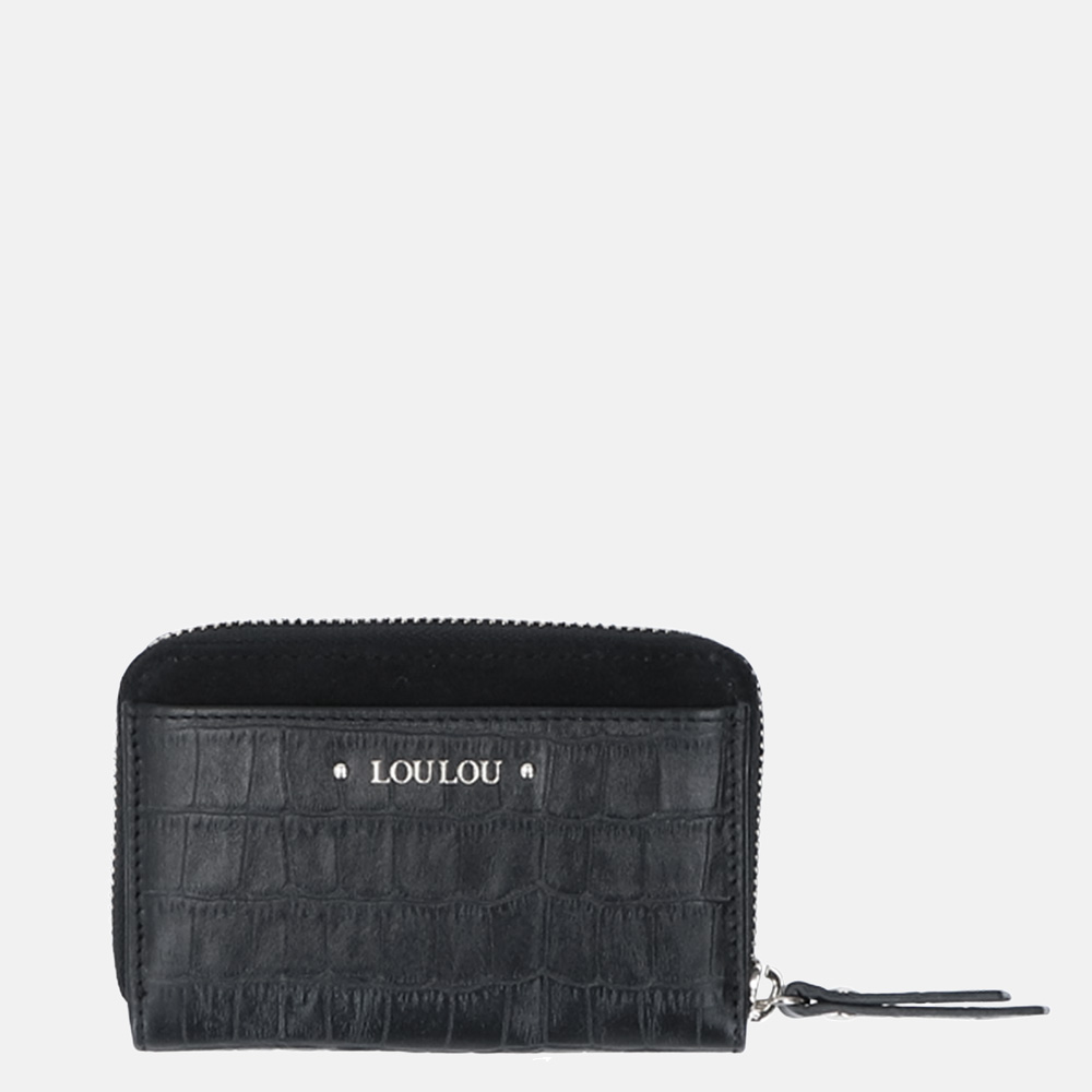 LouLou Essentiels Classy Croco SLB XS portemonnee black bij Duifhuizen