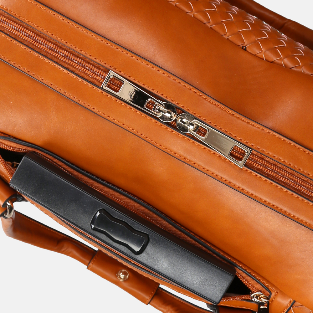 Olivia Lauren business trolley cognac bij Duifhuizen