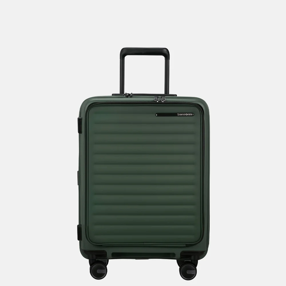 Samsonite Restackd frontpocket handbagage koffer 55 cm sage