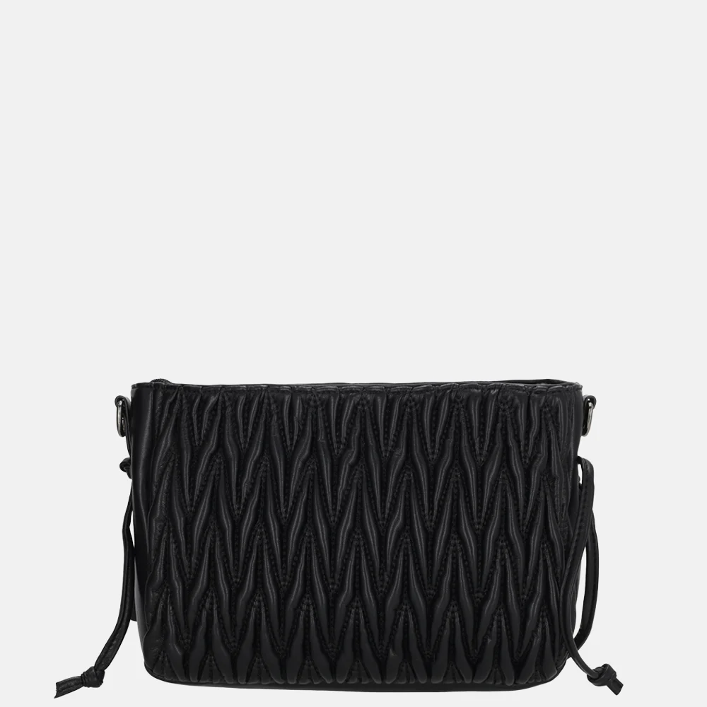 Charm London West End crossbody tas smocked zwart bij Duifhuizen