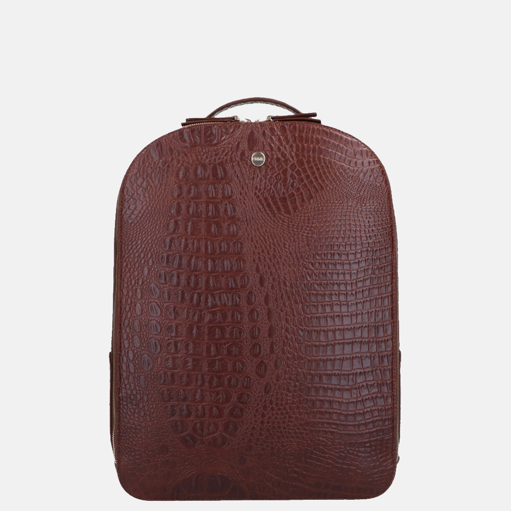 FMME Claire laptop rugzak 13.3 inch croco brown