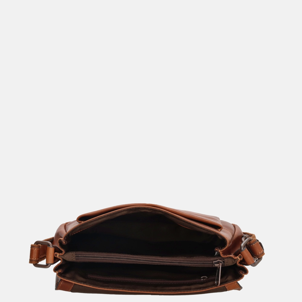 Genicci Christina crossbody tas cognac bij Duifhuizen