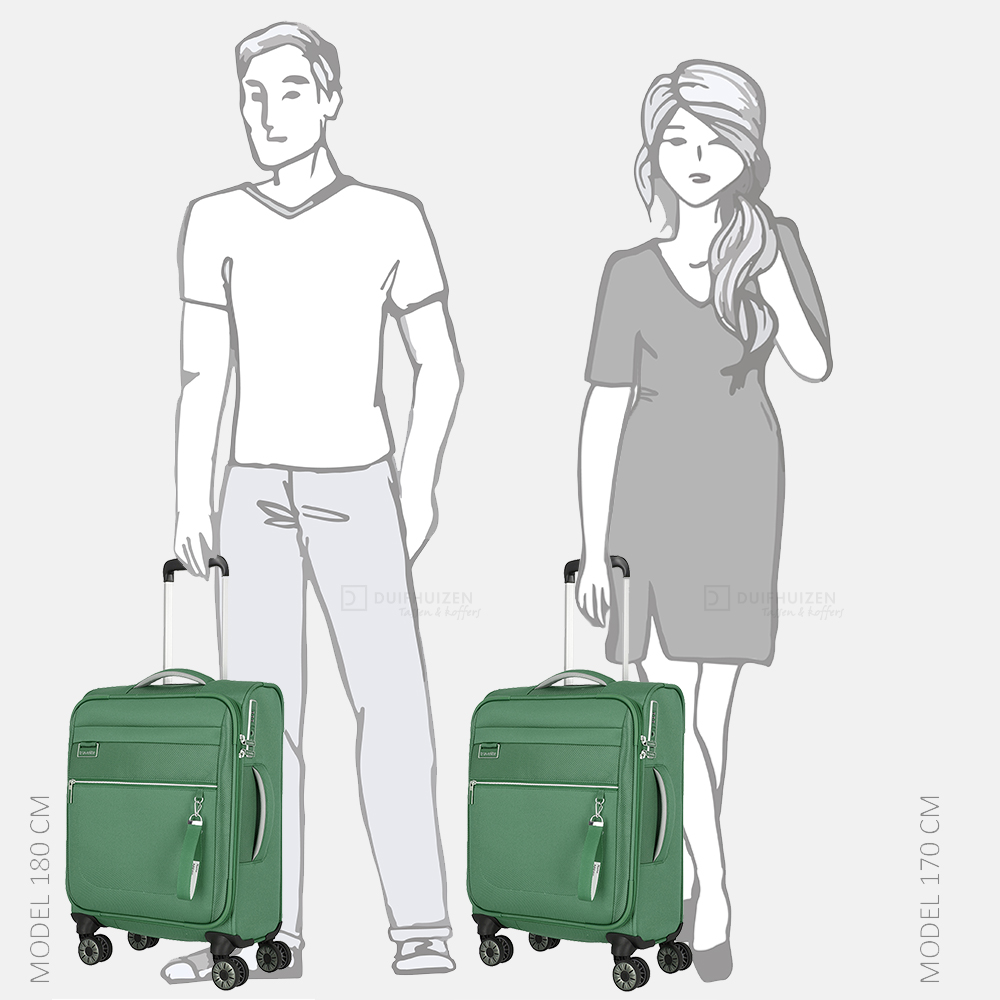 Travelite Miigo handbagage koffer 55 cm green bij Duifhuizen