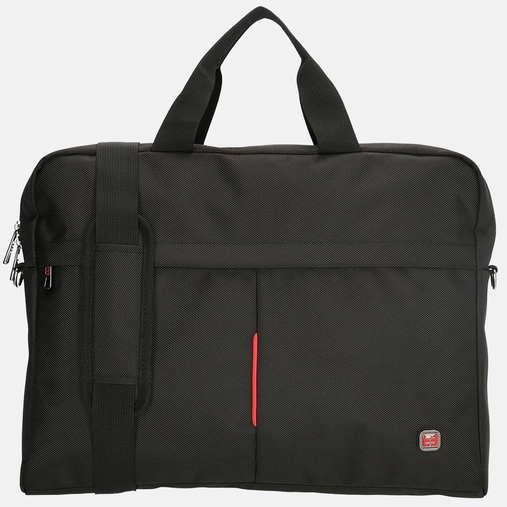 Enrico Benetti Cornell laptoptas 17 inch black bij Duifhuizen
