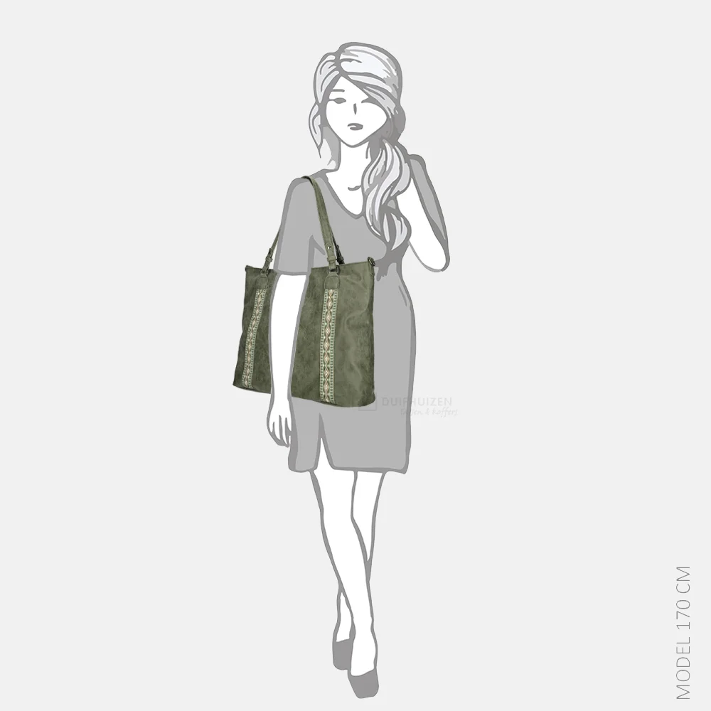Enrico Benetti Indy shopper olive bij Duifhuizen