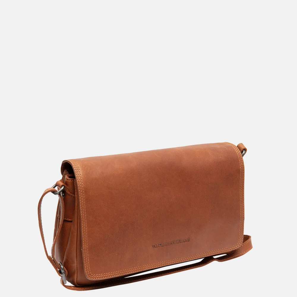 Chesterfield Laverton crossbody tas cognac bij Duifhuizen