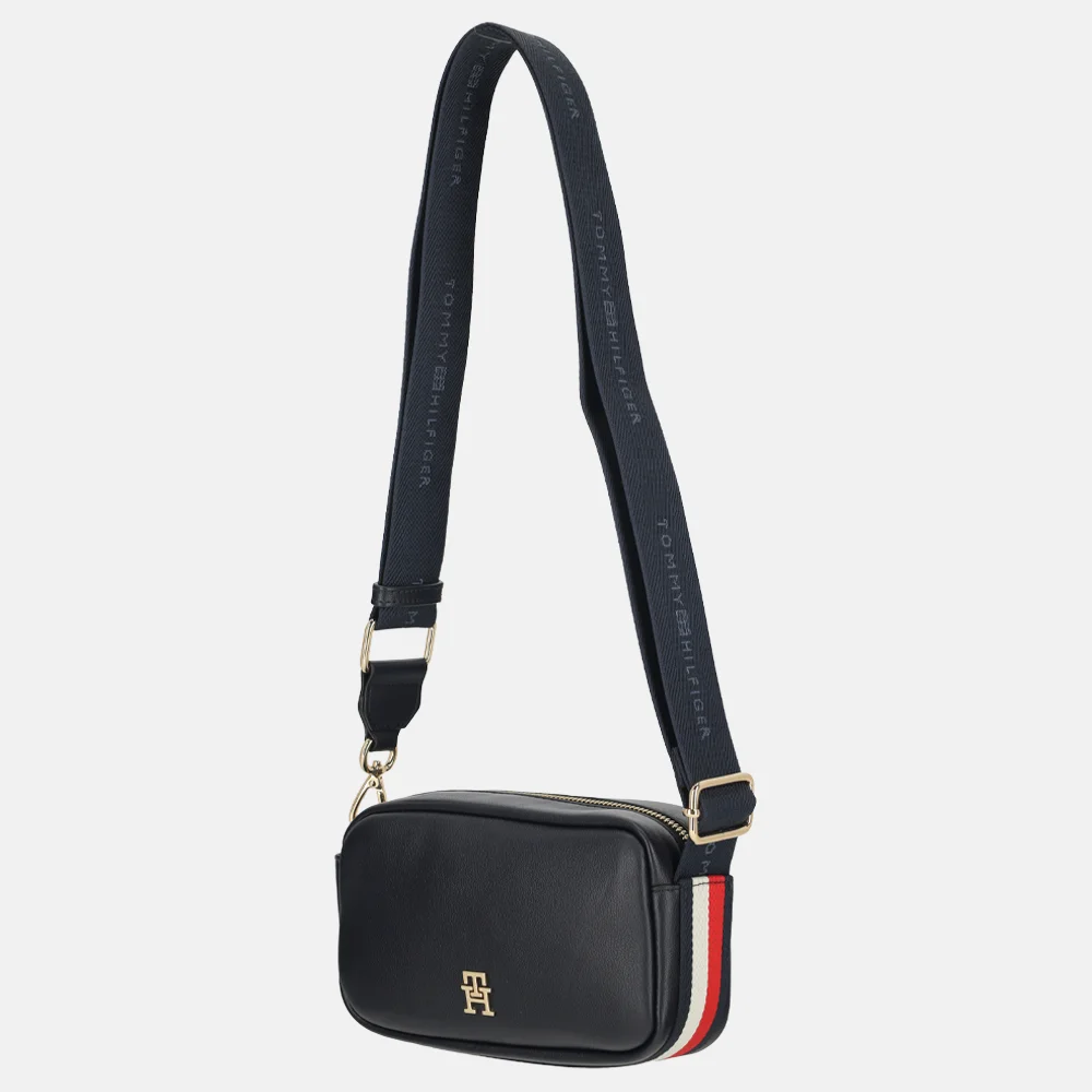 Tommy Hilfiger Logotape  crossbody tas  space blue corp bij Duifhuizen