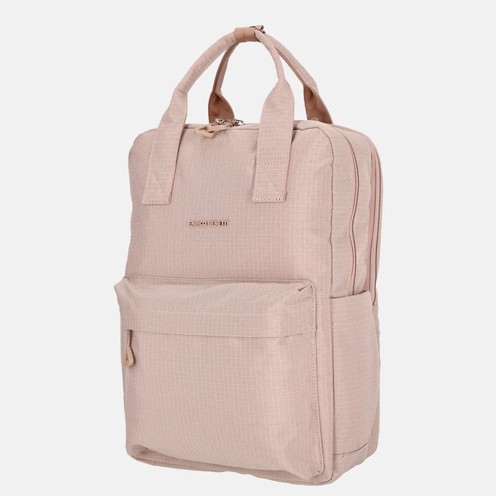 Enrico Benetti Luzern rugzak 2 vaks 17 inch roze bij Duifhuizen