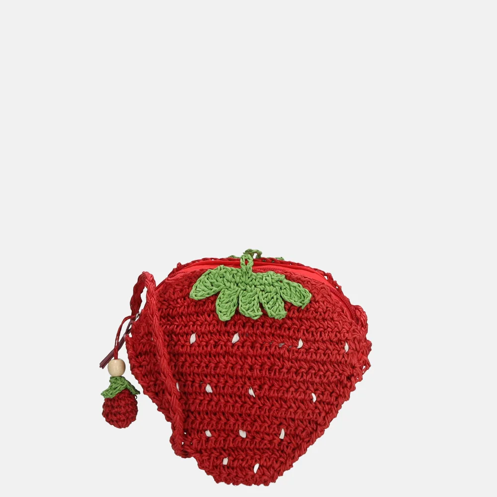 Zebra Trends fruities crossbody schoudertas aardbei red bij Duifhuizen