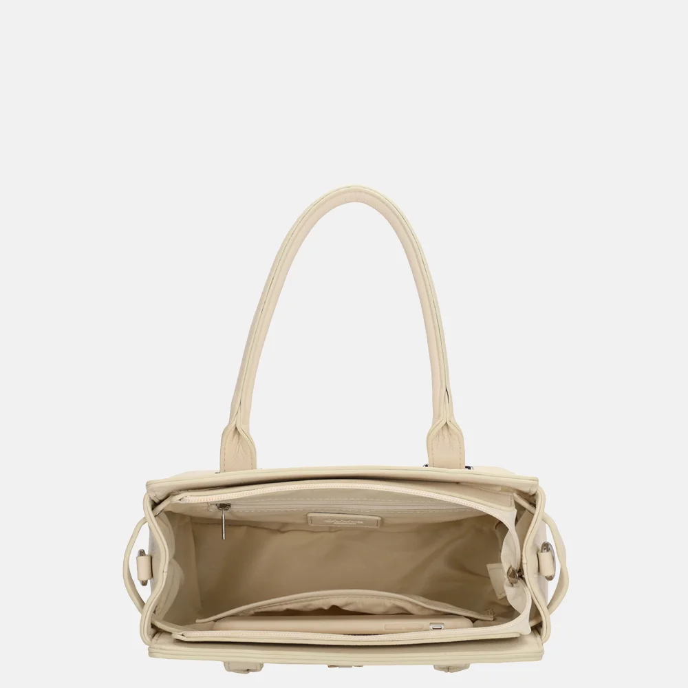 Charm London Soho handtas classic S creme bij Duifhuizen