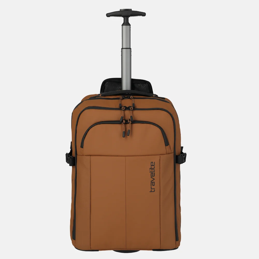 Travelite Briize trolley rugzak curry bij Duifhuizen