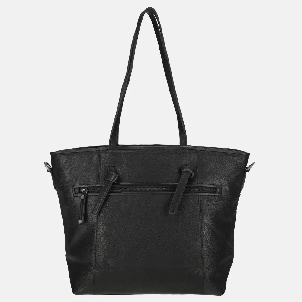 Berba Amalfi shopper vlechtwerk zwart bij Duifhuizen