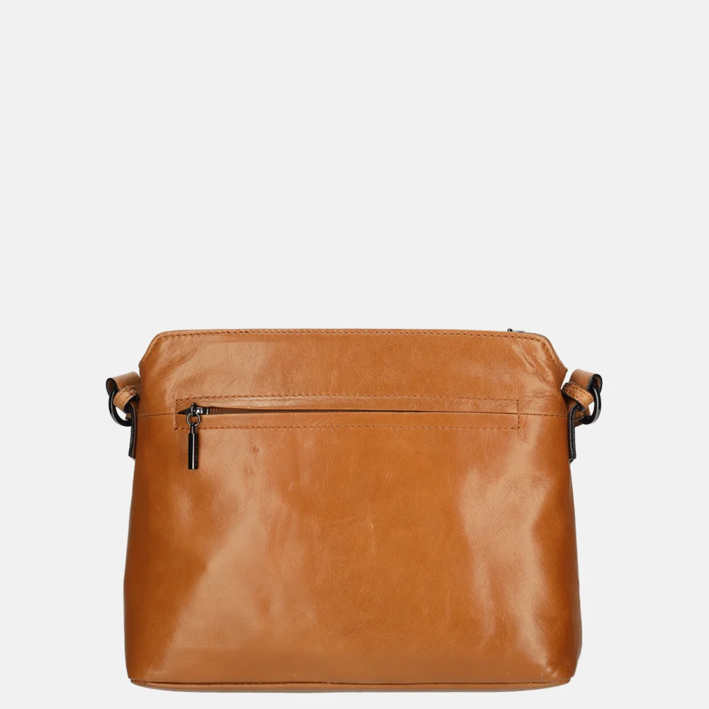 Claudio Ferrici Pelle Vecchia crossbody tas cognac bij Duifhuizen
