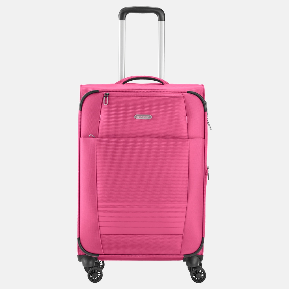 Travelite Seaside expandable koffer 65 cm pink