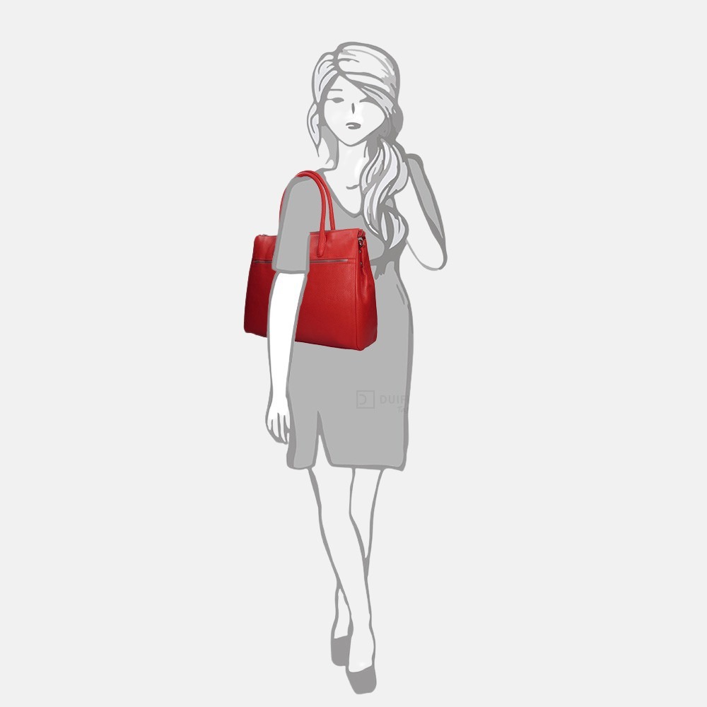 GiGi Fratelli Romance Business laptoptas 15 inch red bij Duifhuizen