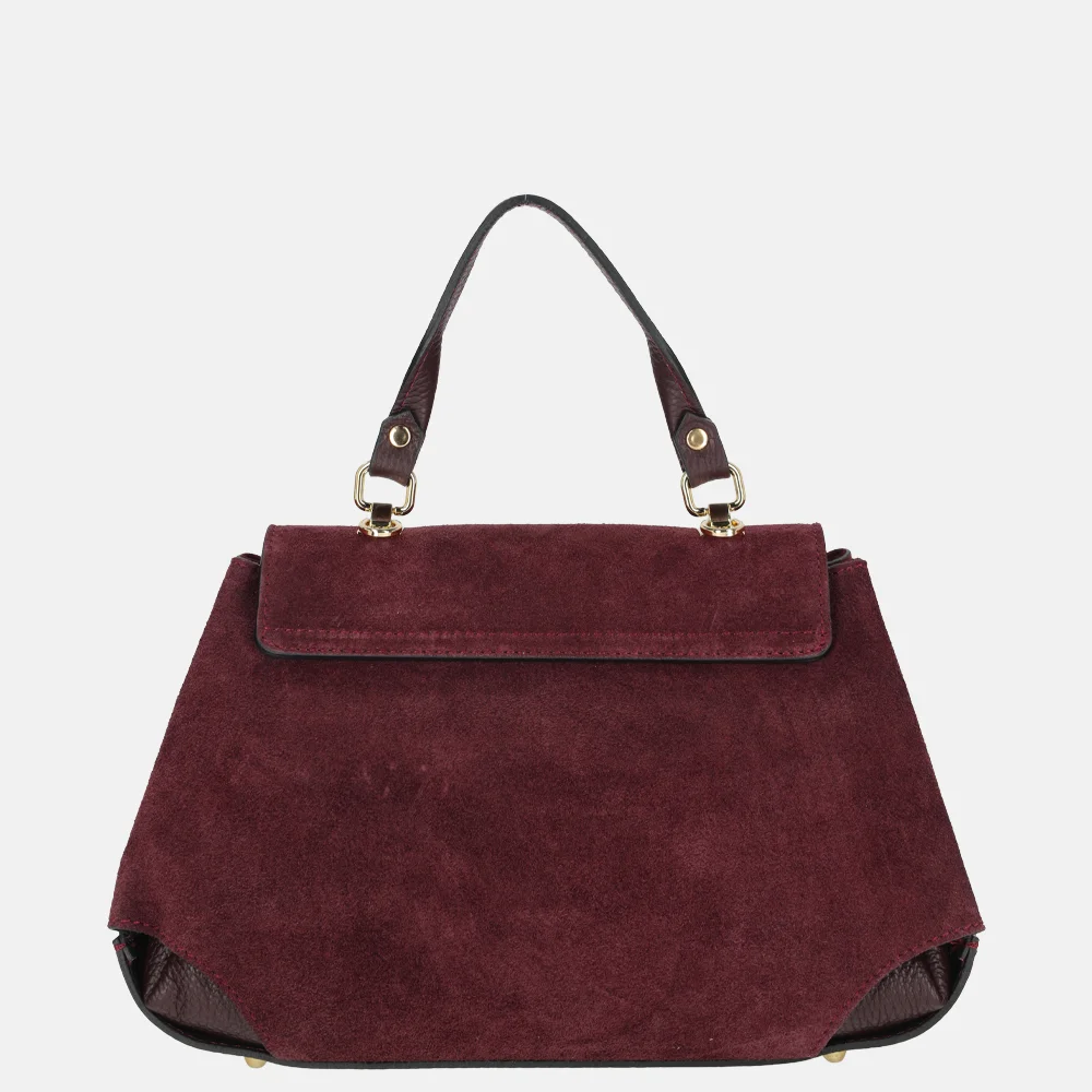 Charm London overslag handtas suede bordeaux bij Duifhuizen