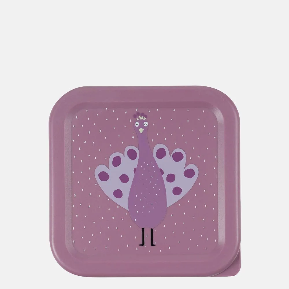 Trixie 3-delig lunchbox Mrs. Peacock bij Duifhuizen
