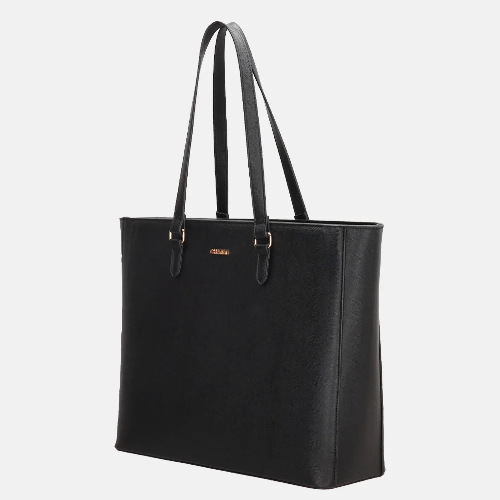 Charm London Saffiano shopper L zwart bij Duifhuizen
