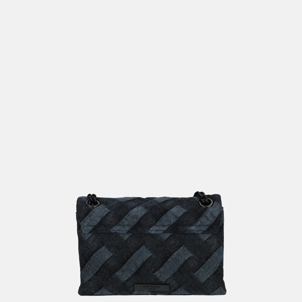 Kurt Geiger Kensington crossbody tas mini dark denim bij Duifhuizen