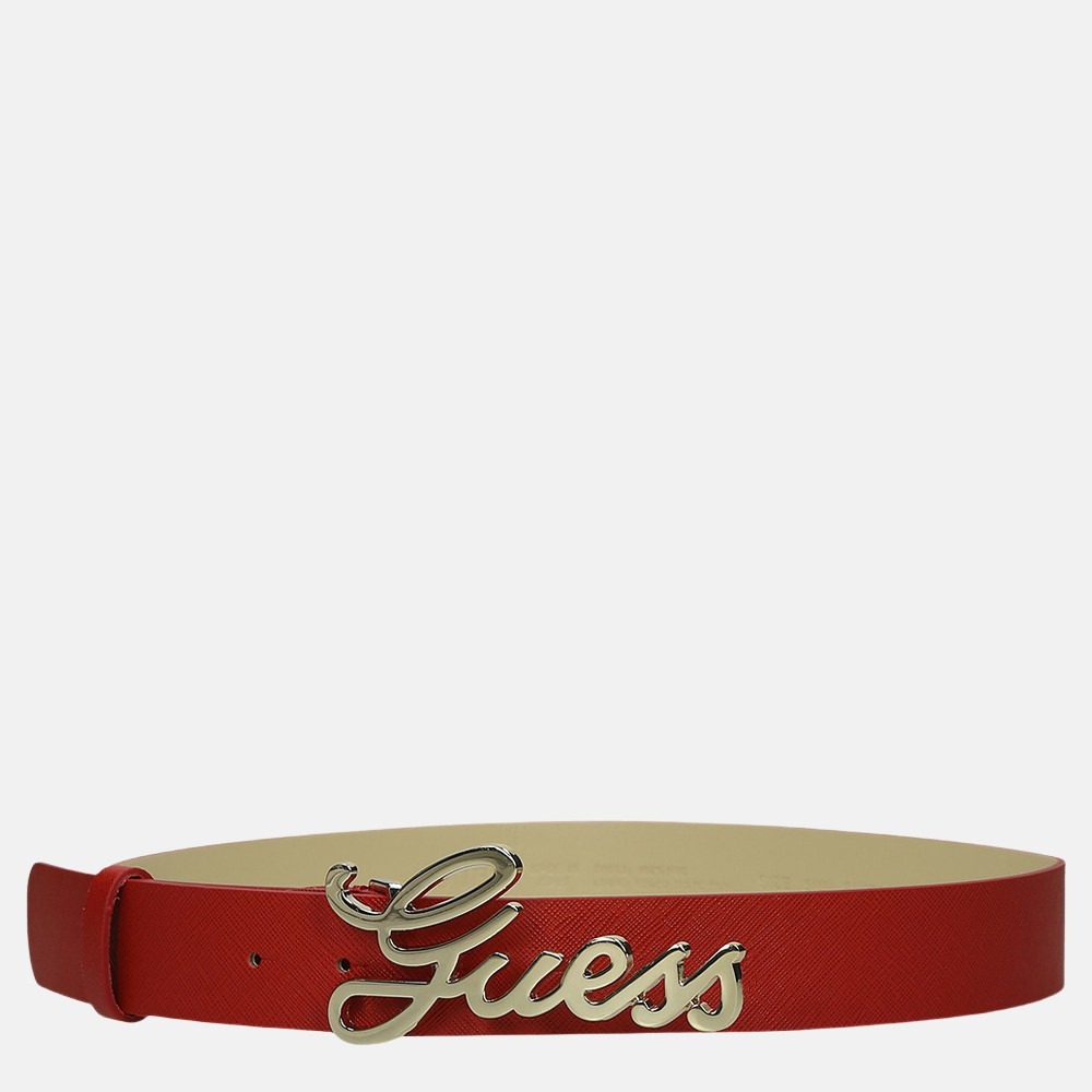 Guess Robyn riem 3.5 cm red bij Duifhuizen