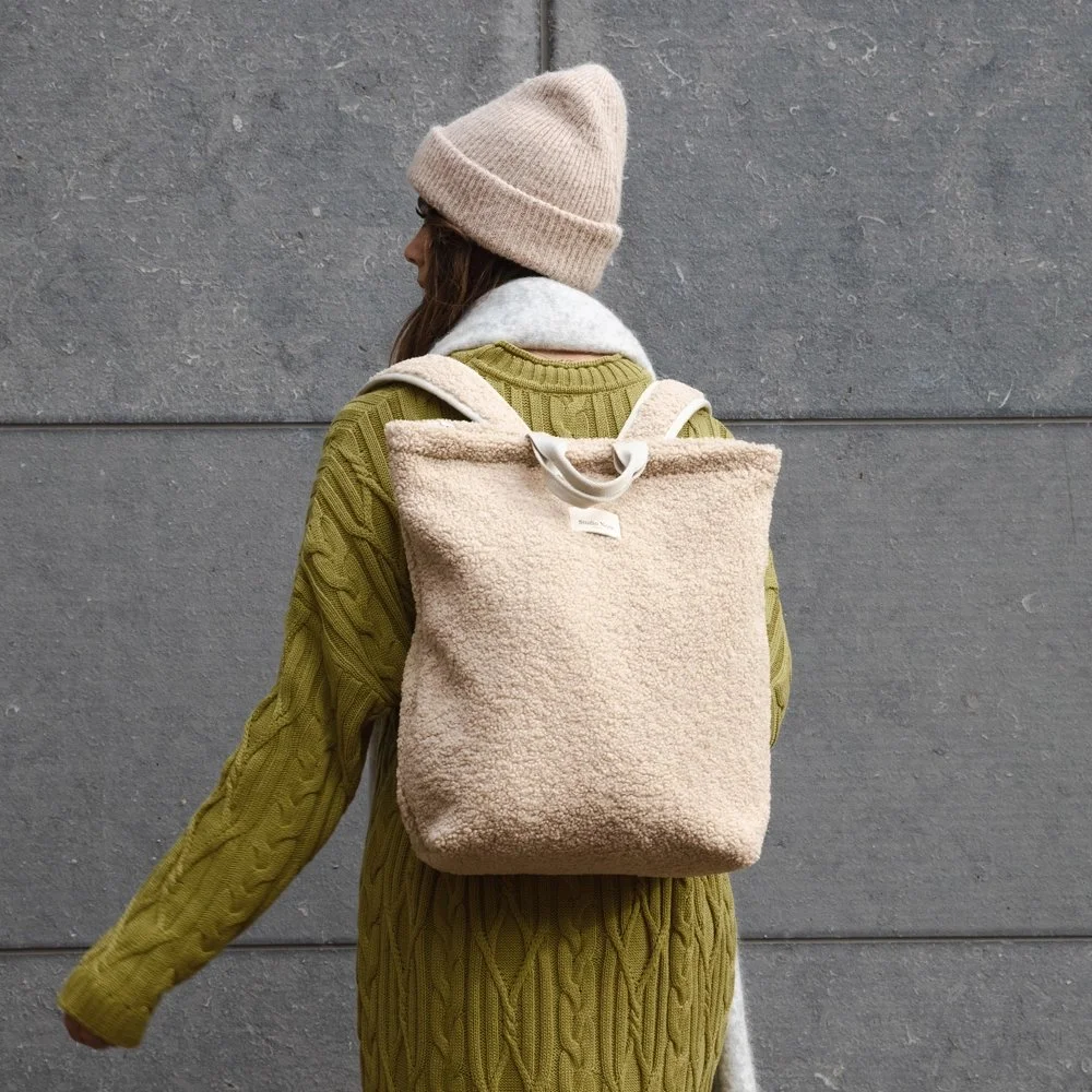 Studio Noos Teddy adult rugzak ecru bij Duifhuizen