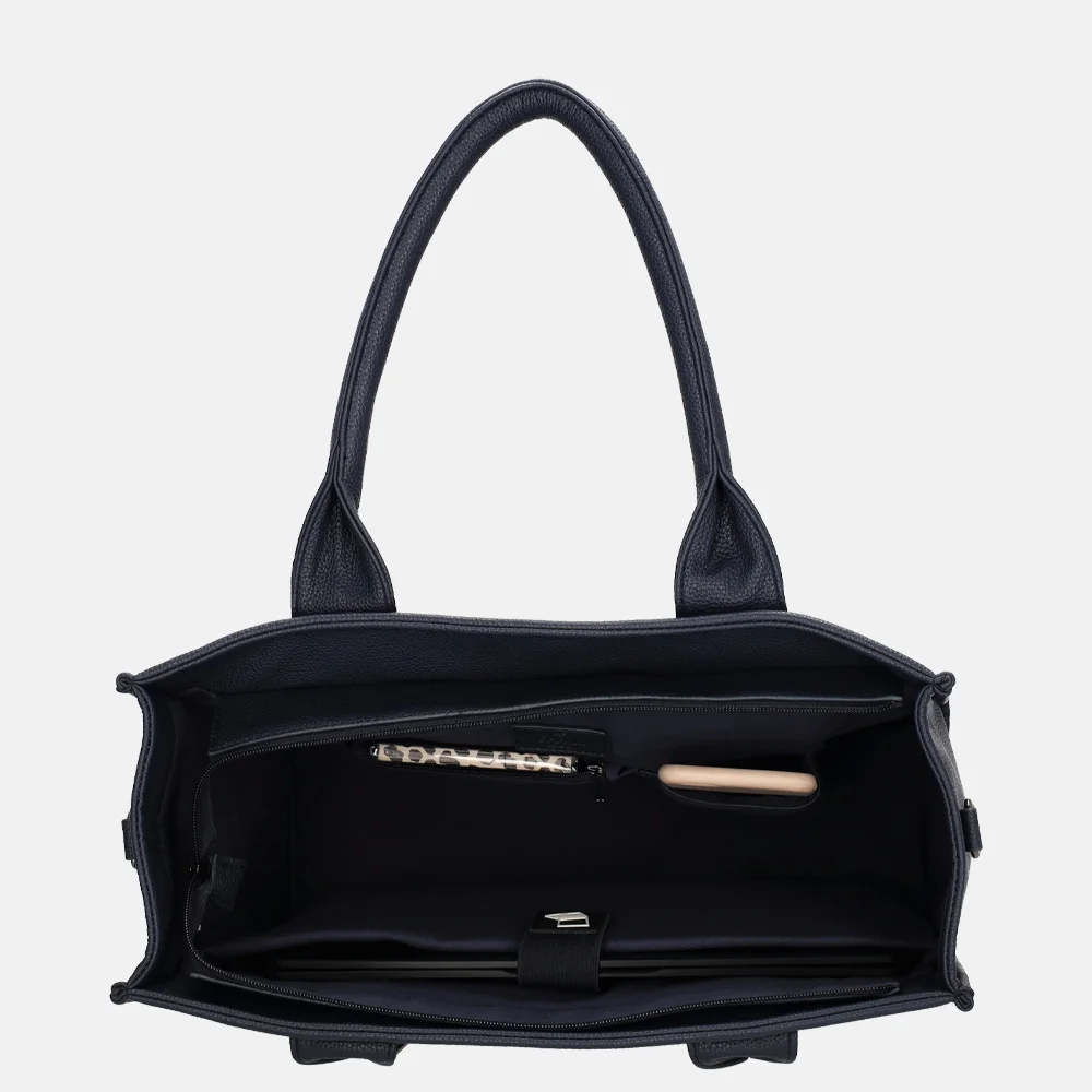 Charm London laptoptas 15 inch blauw bij Duifhuizen