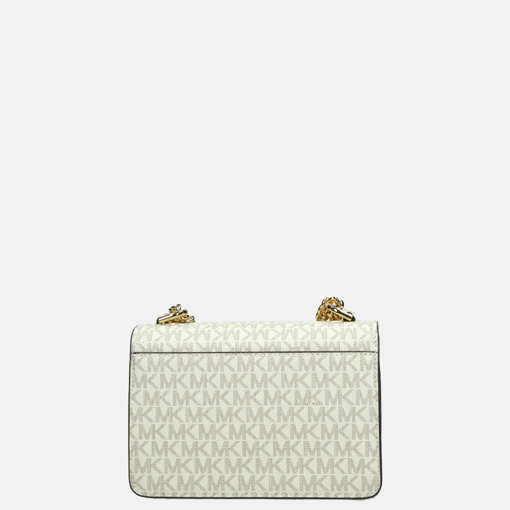 Michael Kors Heather crossbody tas XS vanilla/acorn bij Duifhuizen