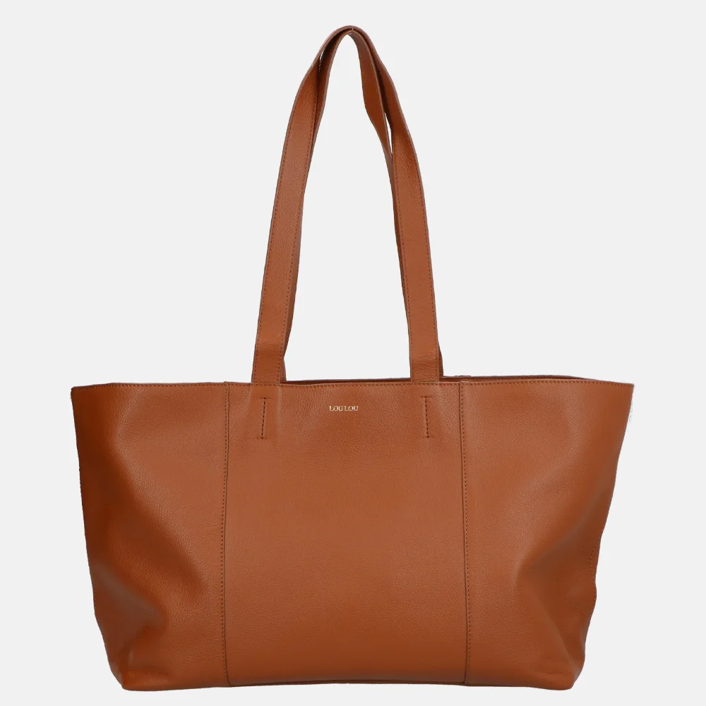 Loulou Essentiels Valerie shopper cognac bij Duifhuizen