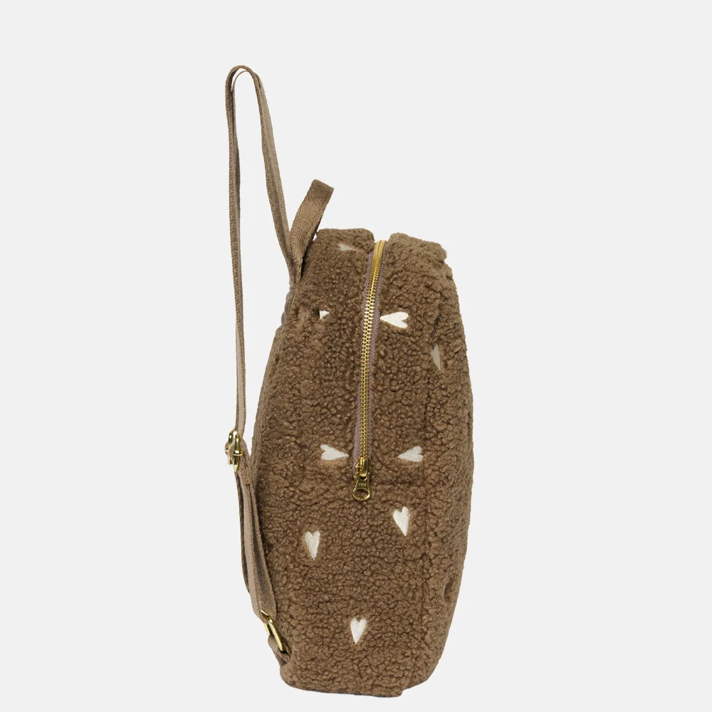 Studio Noos Teddy Hearts mini kinderrugzak brown bij Duifhuizen