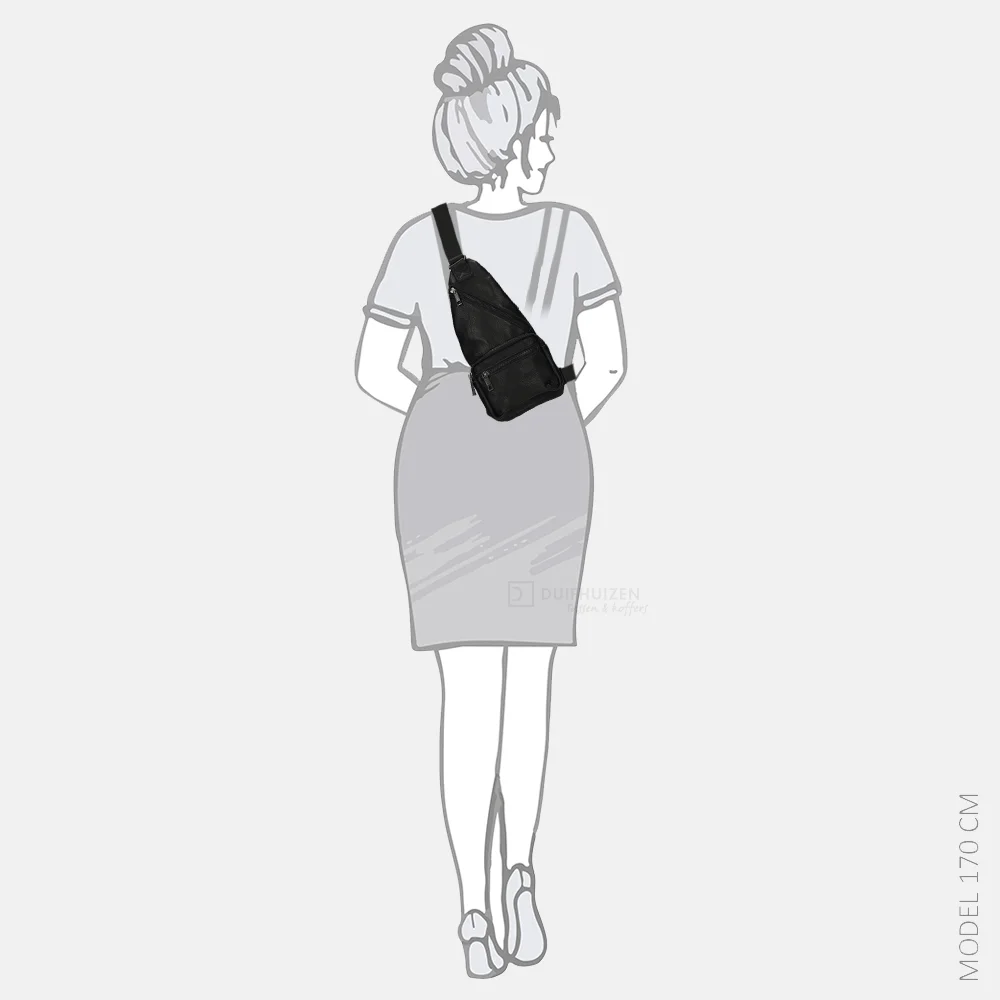 Bear Design crossbody tas black bij Duifhuizen