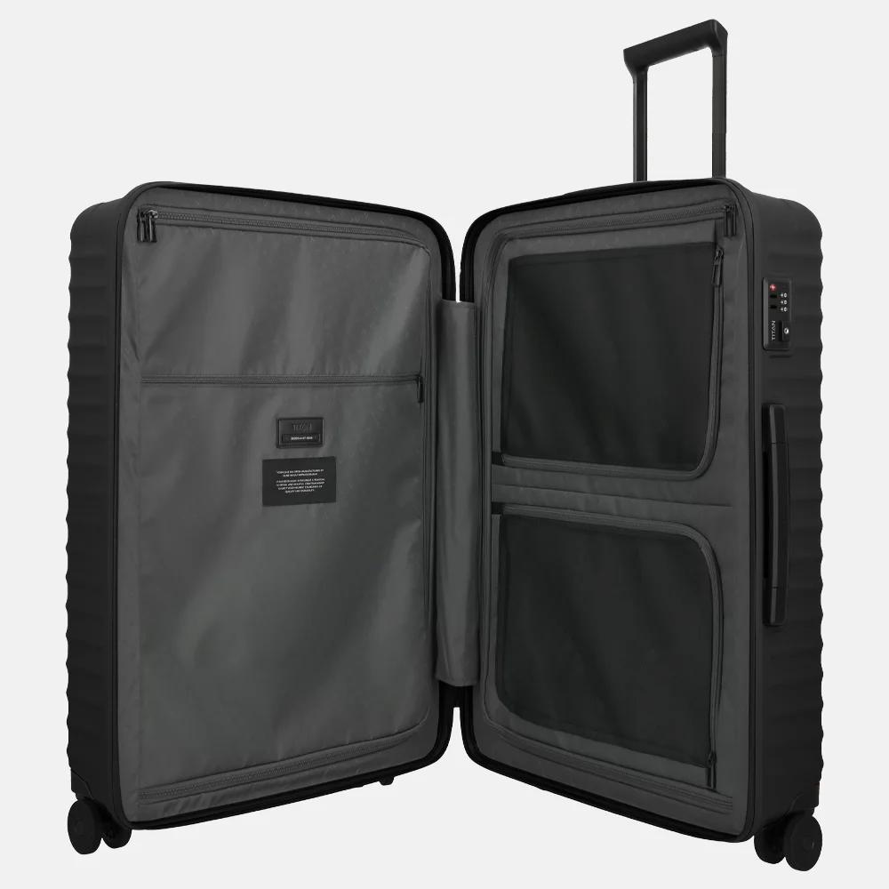 Titan Upgrade reiskoffer nightshade 75 cm black bij Duifhuizen