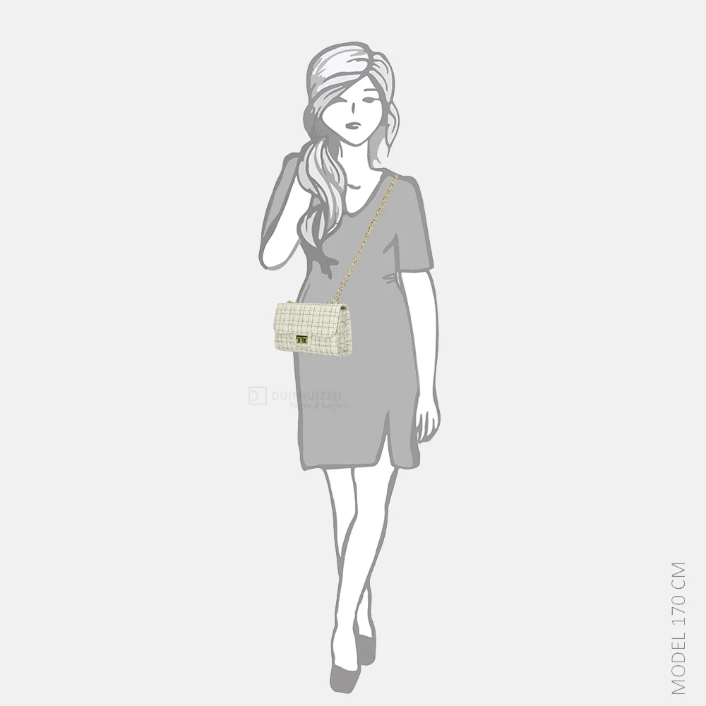 Firenze Boucle crossbody tas M beige bij Duifhuizen