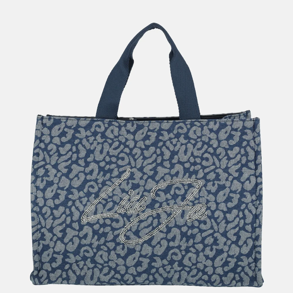 Liu Jo soft handtas logo denim blue bij Duifhuizen