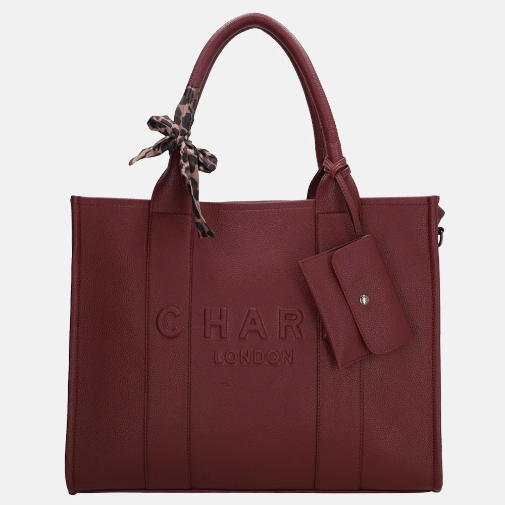 Charm London laptoptas 15 inch bordeaux bij Duifhuizen