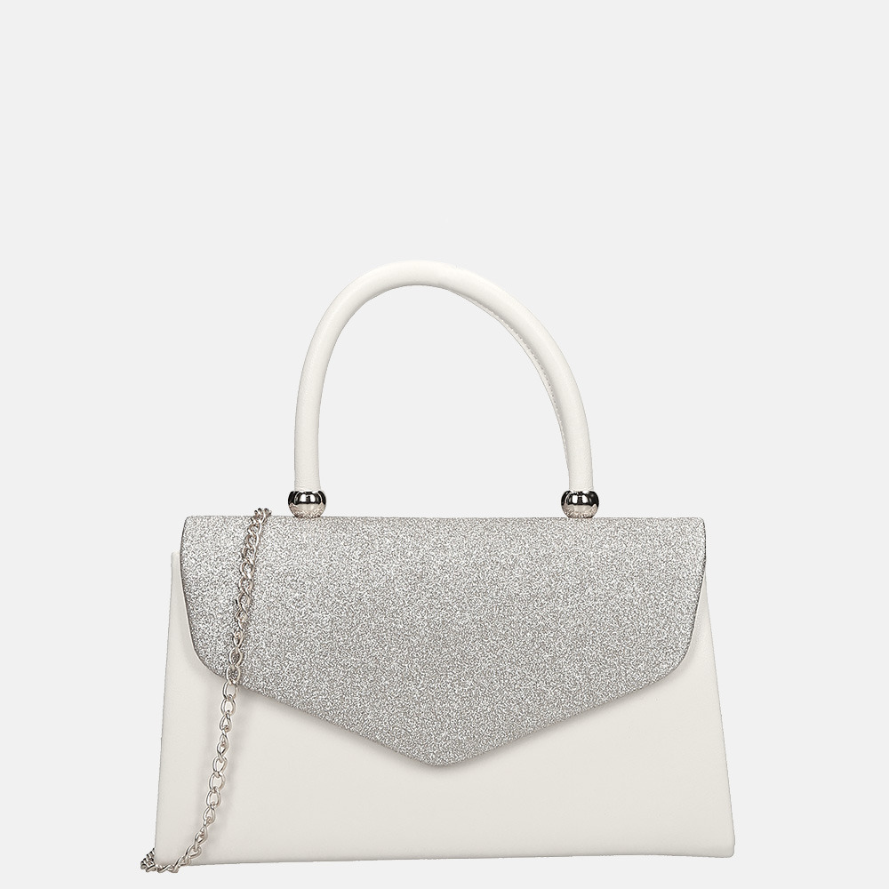 Firenze handtas mini glitter white