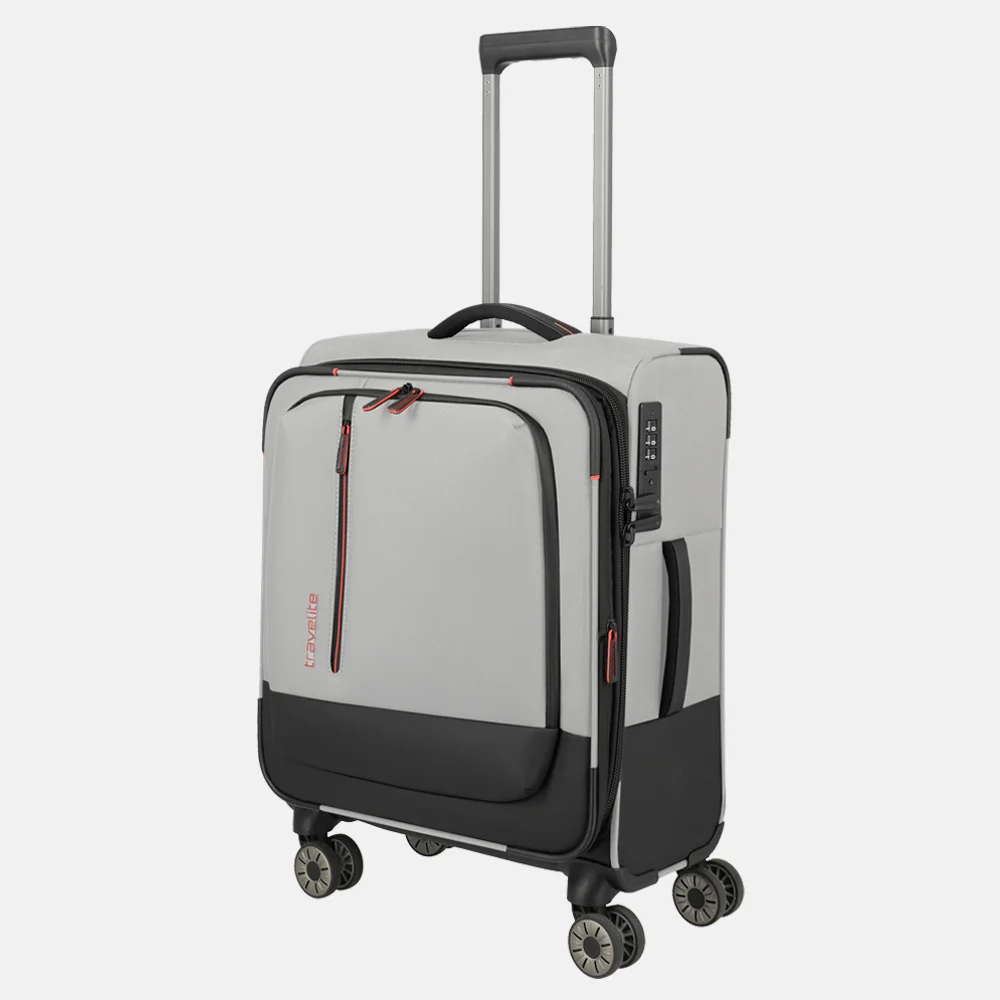 Travelite Crosslite 5.0 handbagage koffer 55 cm beige bij Duifhuizen