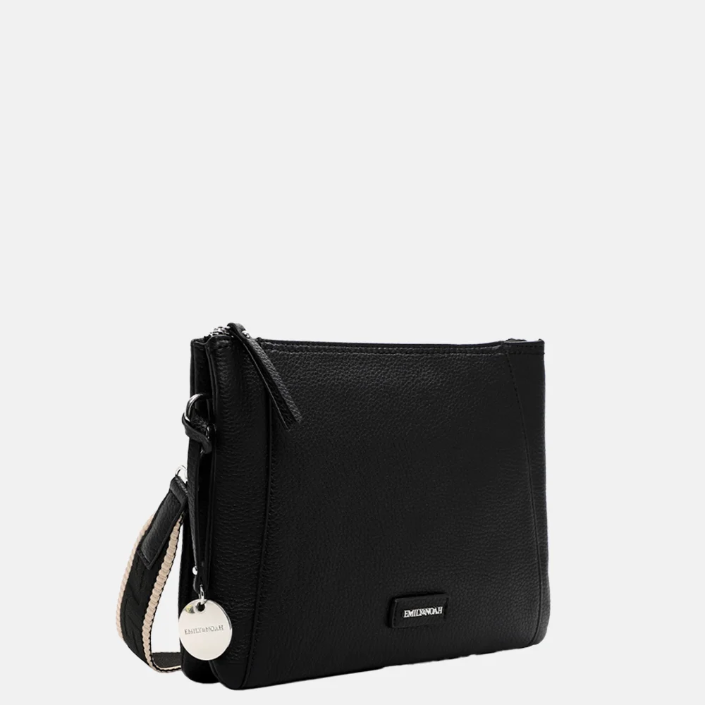Emily & Noah Enna crossbody tas L black bij Duifhuizen