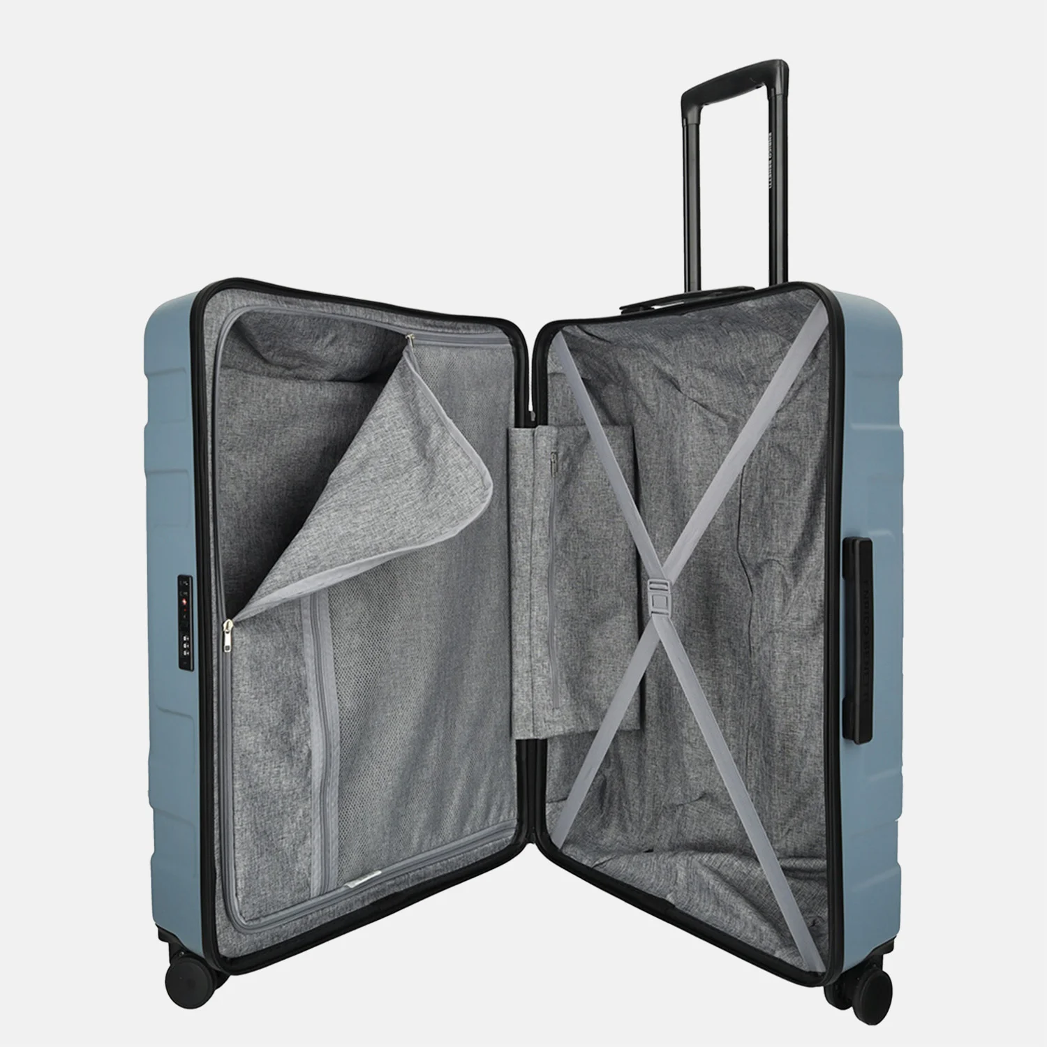 Enrico Benetti Aspen 3-delig kofferset 76 cm jeansblue bij Duifhuizen