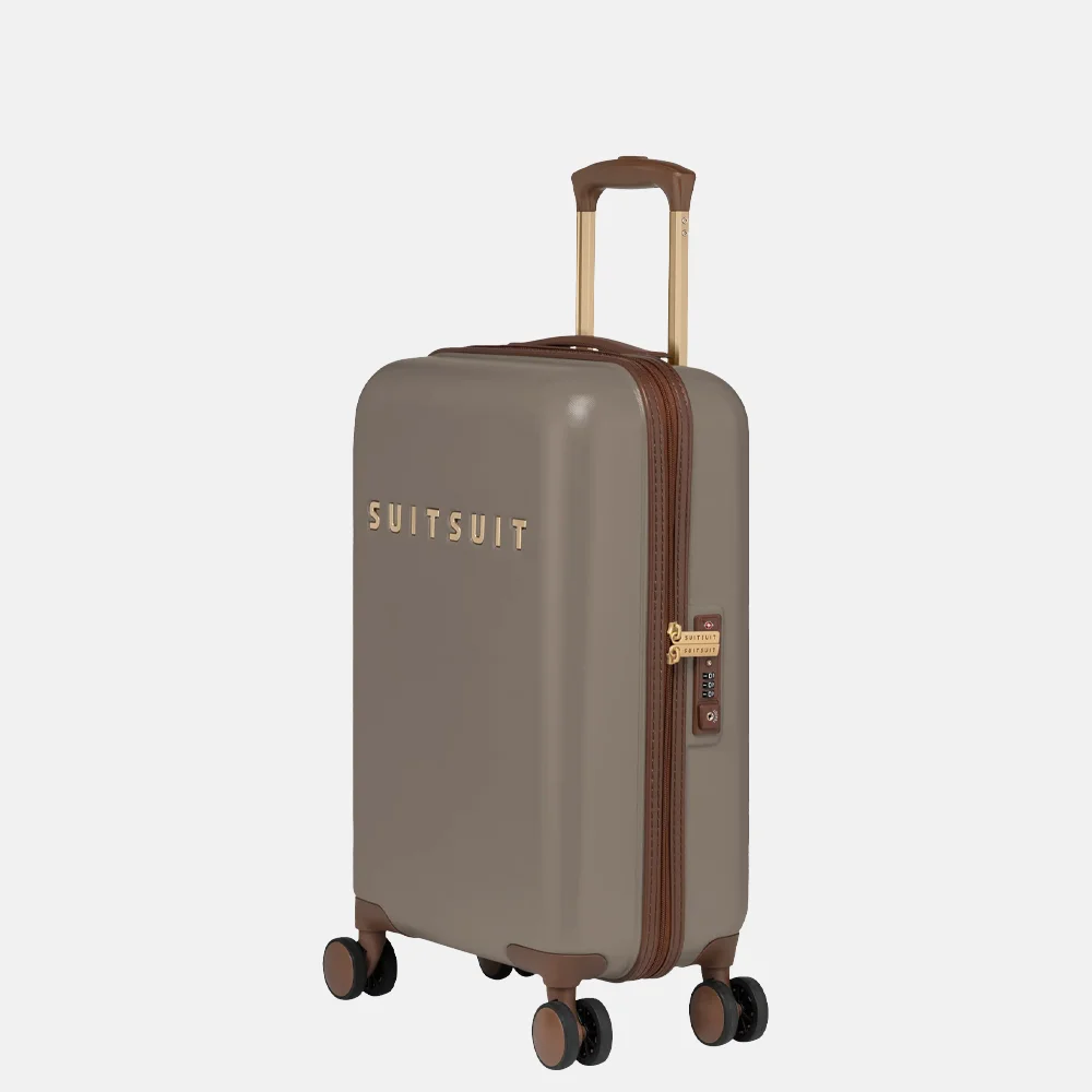 SUITSUIT Fab Seventies handbagage koffer 55 cm taupe bij Duifhuizen