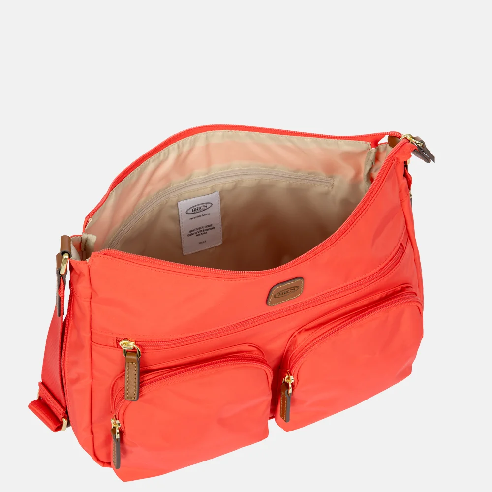 Bric's crossbody tas poppy oranje bij Duifhuizen