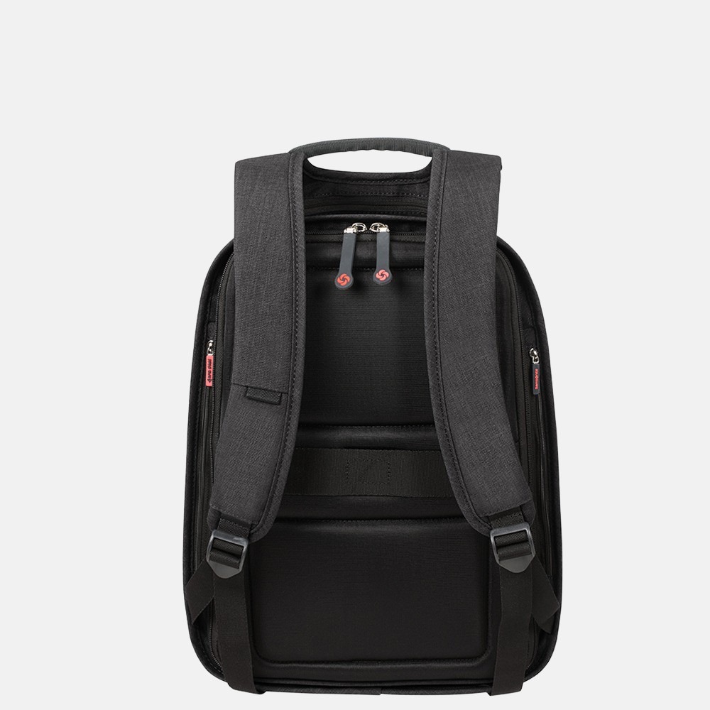 Samsonite Securipak laptop rugzak 14.1 inch small blacksteel bij Duifhuizen