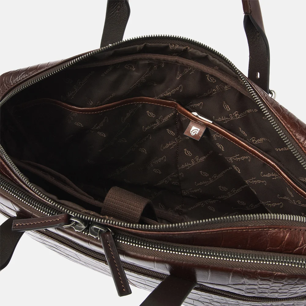 Castelijn en Beerens Rien laptoptas 15 inch mocca bij Duifhuizen