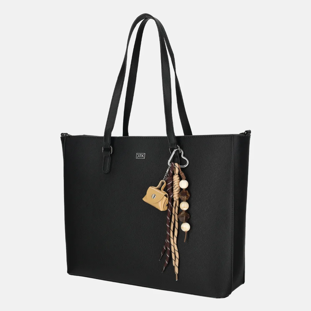 Flora & Co bag charm/tassenhanger beige bij Duifhuizen