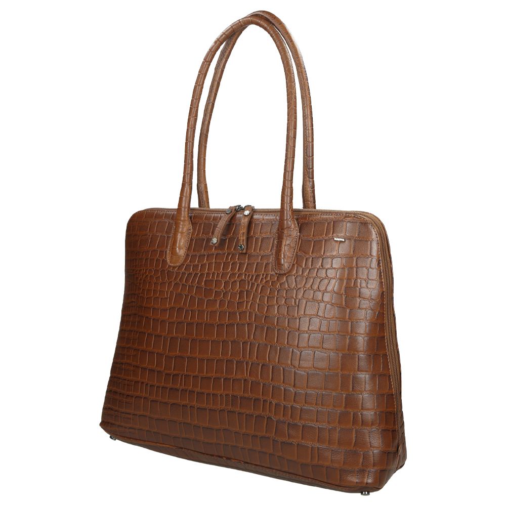 Berba Laguna shopper 15 inch cognac bij Duifhuizen