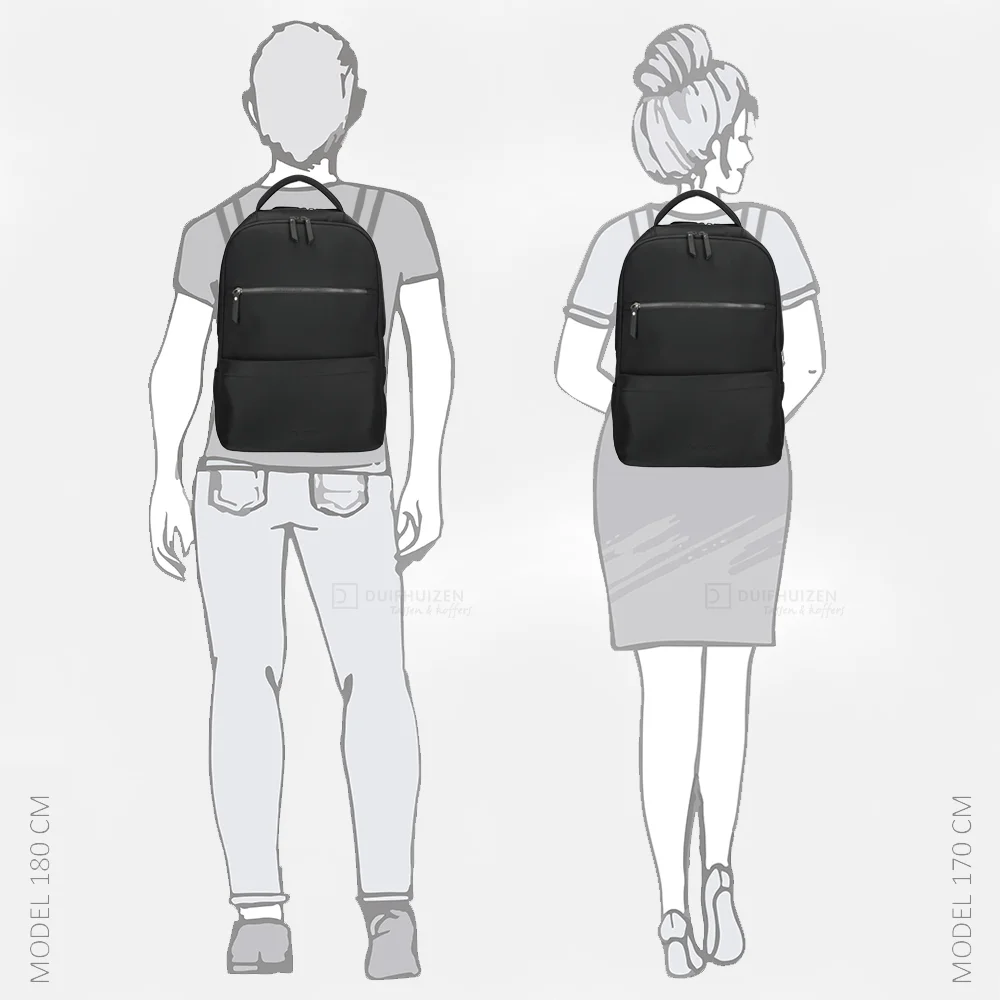 Enrico Benetti Caroline laptoprugzak 15 inch zwart bij Duifhuizen