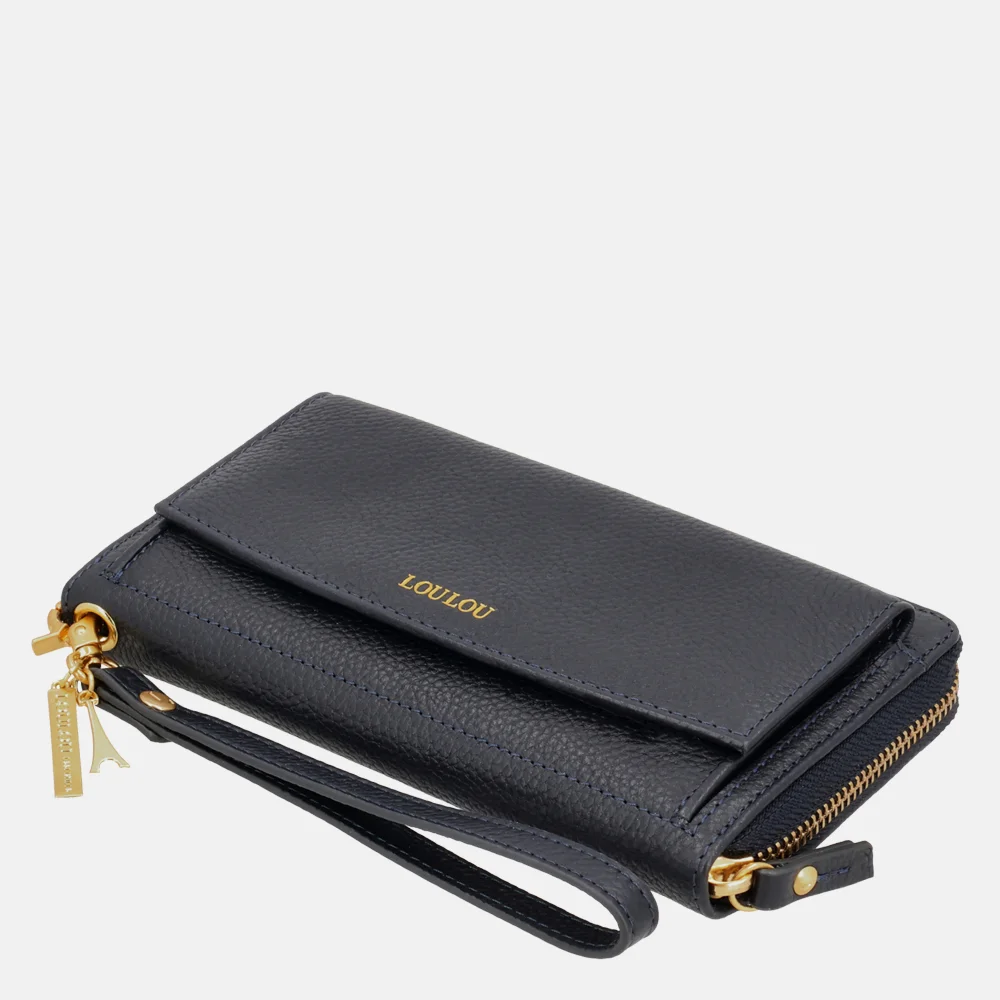 Loulou Essentiels SLB portemonnee dark blue bij Duifhuizen