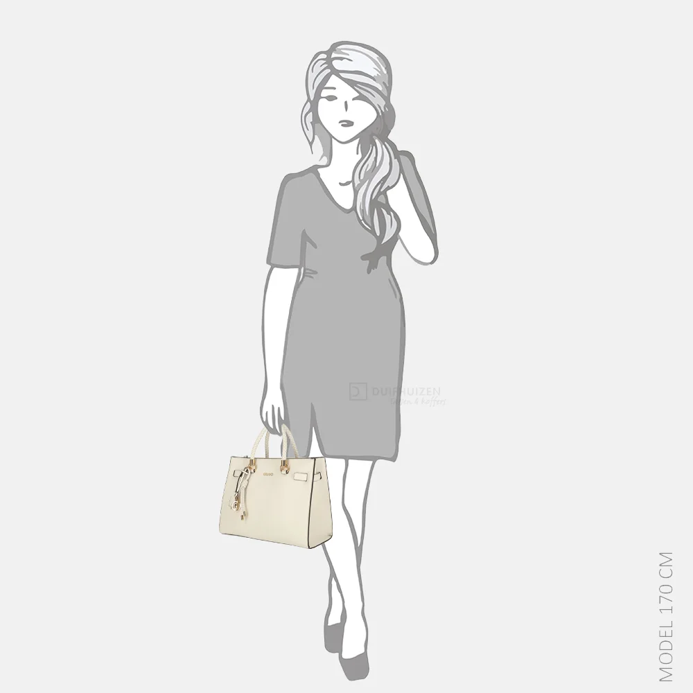 Liu Jo Manhattan tote shopper M cream bij Duifhuizen