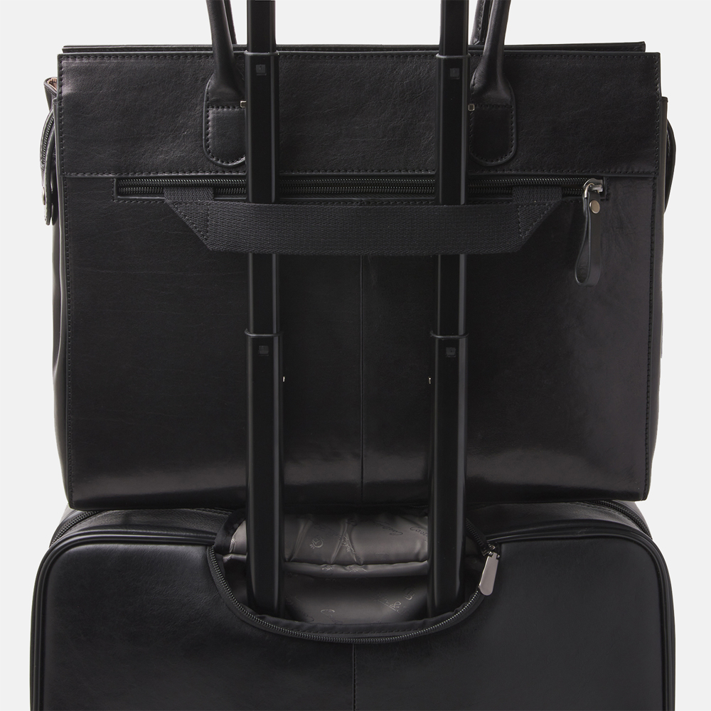 Castelijn & Beerens Gaucho Ellen laptoptas 15.6 inch zwart  bij Duifhuizen